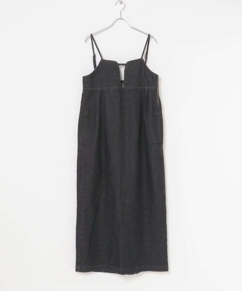 ITEMS URBANRESEARCH(アイテムズ アーバンリサーチ)の「デニムキャミワンピース(ワンピース・レディース・ブラック/インディゴブルー・FREE)」の7枚目の写真