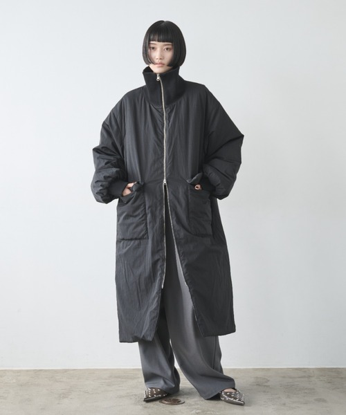 撥水加工リブカラー中綿ロングコート（ダウンジャケット/コート）｜AIC