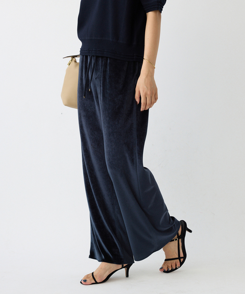 COUTURE D'ADAM クチュールドアダム ベロア パンツ イエナ COUTURE D'ADAM/クチュールドアダム Glitter PT ベロアイージー