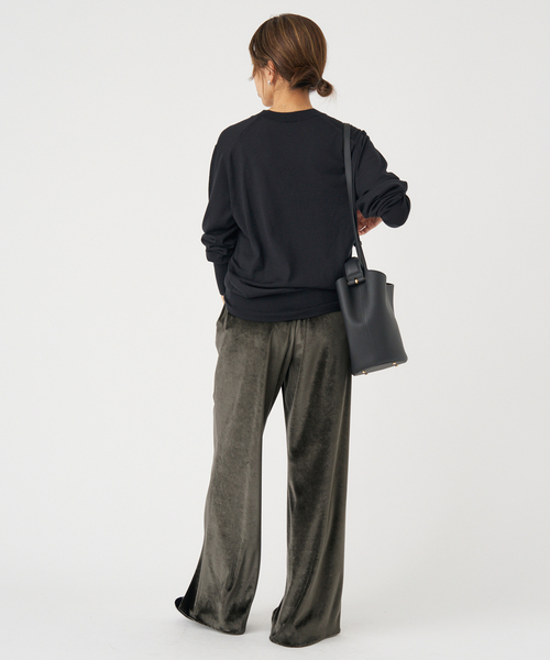 今季未使用　IENA ベロア　イージーパンツ　黒　イエナ セール】ベロアイージーパンツ（その他パンツ）｜IENA（イエナ）の