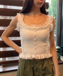 タンクトップ（ホワイト/白色系・フリル）ファッション通販 - ZOZOTOWN