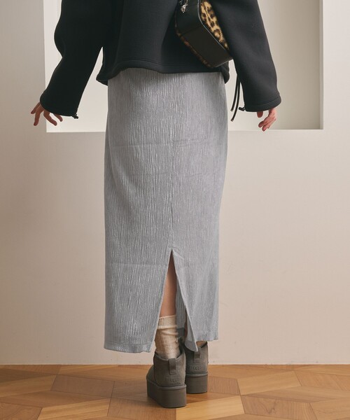 BEAUTY&YOUTH UNITED ARROWS(ビューティーアンドユースユナイテッドアローズ)の「ベロアプリーツ タイトスカート ウォッシャブル(スカート・レディース・グレー/オリーブ/ブラック・M/S)」の5枚目の写真