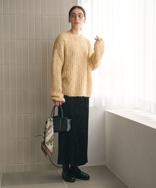 BEAUTY&YOUTH UNITED ARROWS(ビューティーアンドユースユナイテッドアローズ)の「ベロアプリーツ タイトスカート ウォッシャブル(スカート・レディース・グレー/オリーブ/ブラック・M/S)」の8枚目の写真