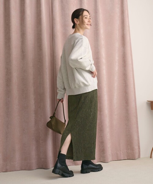 BEAUTY&YOUTH UNITED ARROWS(ビューティーアンドユースユナイテッドアローズ)の「ベロアプリーツ タイトスカート ウォッシャブル(スカート・レディース・グレー/オリーブ/ブラック・M/S)」の14枚目の写真