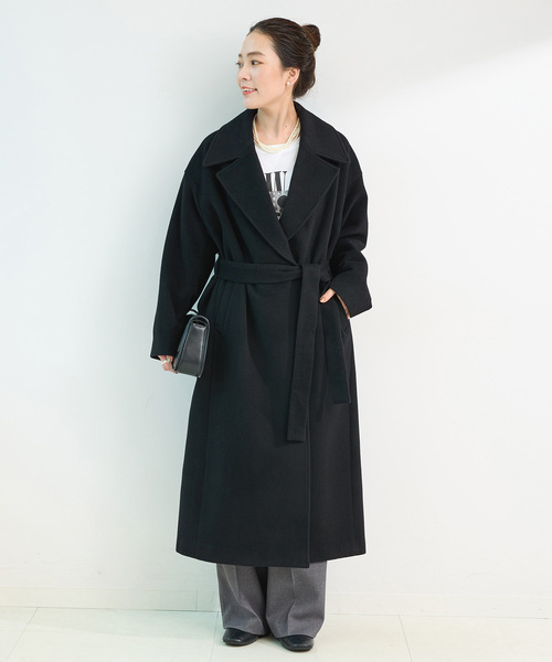 B.C STOCK（ベーセーストック）の「ショートメルトモッサテイラーボクシーロング（その他アウター・レディース・ブラック/ブラウン/イエロー/アイボリー・SMALL/MEDIUM）」の22枚目の写真