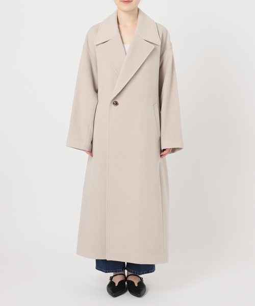 B.C STOCK（ベーセーストック）の「ショートメルトモッサテイラーボクシーロング（その他アウター・レディース・ブラック/ブラウン/イエロー/アイボリー・SMALL/MEDIUM）」の5枚目の写真