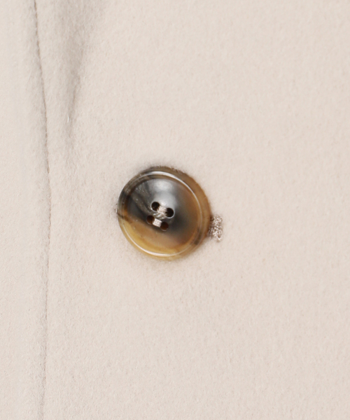 B.C STOCK（ベーセーストック）の「ショートメルトモッサテイラーボクシーロング（その他アウター・レディース・ブラック/ブラウン/イエロー/アイボリー・SMALL/MEDIUM）」の6枚目の写真