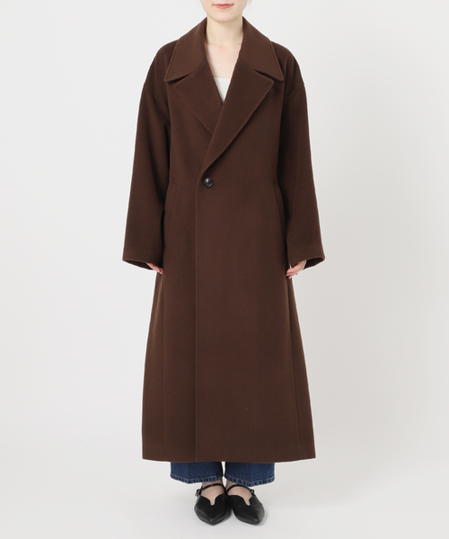 B.C STOCK（ベーセーストック）の「ショートメルトモッサテイラーボクシーロング（その他アウター・レディース・ブラック/ブラウン/イエロー/アイボリー・SMALL/MEDIUM）」の9枚目の写真