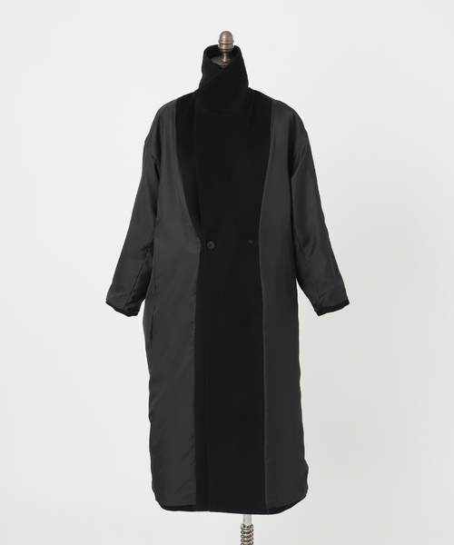 B.C STOCK（ベーセーストック）の「ショートメルトモッサテイラーボクシーロング（その他アウター・レディース・ブラック/ブラウン/イエロー/アイボリー・SMALL/MEDIUM）」の16枚目の写真