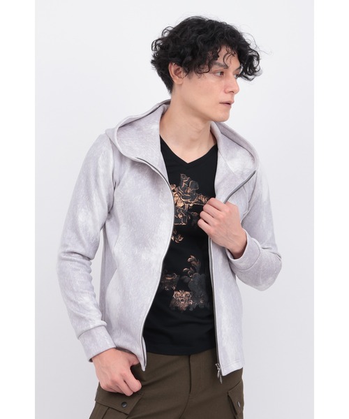 美品】トルネードマートネオプレーンドレープロングパーカー フード