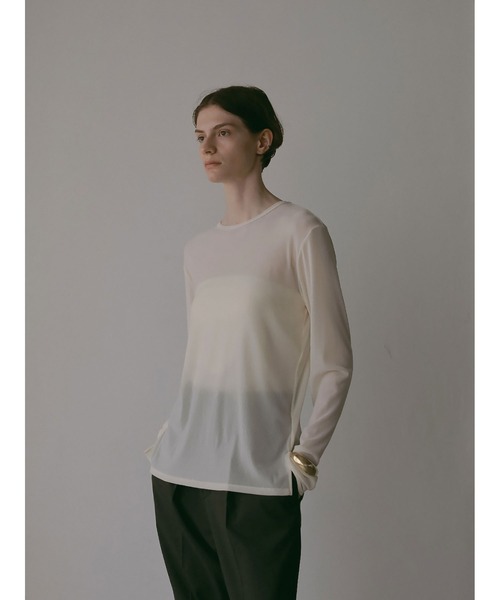 HER.(ハー)の「フロッキーチュールトップス(Tシャツ/カットソー・レディース・ブラック/オフホワイト・フリー)」の4枚目の写真