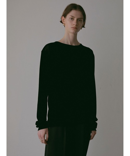HER.(ハー)の「フロッキーチュールトップス(Tシャツ/カットソー・レディース・ブラック/オフホワイト・フリー)」の11枚目の写真
