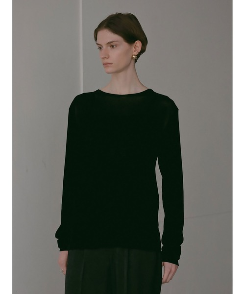 HER.(ハー)の「フロッキーチュールトップス(Tシャツ/カットソー・レディース・ブラック/オフホワイト・フリー)」の12枚目の写真