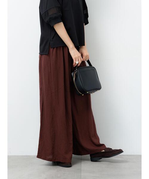 Lugnoncure（ルノンキュール）の「麻レーヨンワイドイージーパンツ（その他パンツ・レディース・ベージュ/ブラック/ターコイズブルー/ブラウン・F）」の12枚目の写真