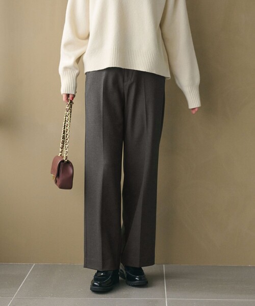 BEAUTY&YOUTH UNITED ARROWS(ビューティーアンドユースユナイテッドアローズ)の「裏起毛バックゴム ストレートパンツ ウォッシャブル(スラックス・レディース・ダークグレー/モカ/オフホワイト/ブラック/ベージュ・XS/S/M/L)」の6枚目の写真