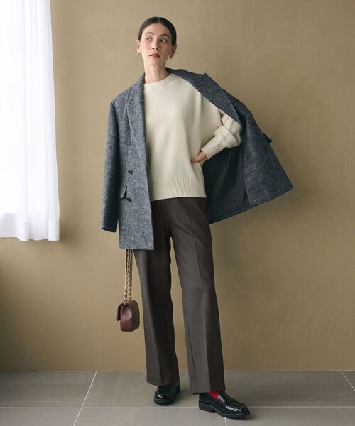 BEAUTY&YOUTH UNITED ARROWS(ビューティーアンドユースユナイテッドアローズ)の「裏起毛バックゴム ストレートパンツ ウォッシャブル(スラックス・レディース・ダークグレー/モカ/オフホワイト/ブラック/ベージュ・XS/S/M/L)」の10枚目の写真