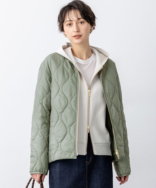 中綿パディング コンパクト アウター（ノーカラージャケット）｜23区 S