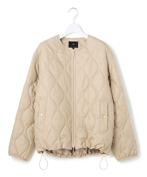 中綿パディング コンパクト アウター（ノーカラージャケット）｜23区