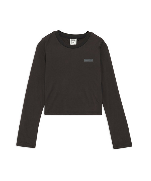 PUMA(プーマ)の「PUMA プーマ ウィメンズ PUMA x ROSE スリム 長袖 Tシャツ(Tシャツ/カットソー・レディース・ブラック/オフホワイト・X-SMALL/SMALL/LARGE/MEDIUM)」の7枚目の写真