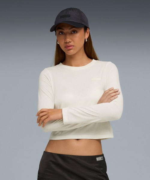 PUMA(プーマ)の「PUMA プーマ ウィメンズ PUMA x ROSE スリム 長袖 Tシャツ(Tシャツ/カットソー・レディース・ブラック/オフホワイト・X-SMALL/SMALL/LARGE/MEDIUM)」の1枚目の写真