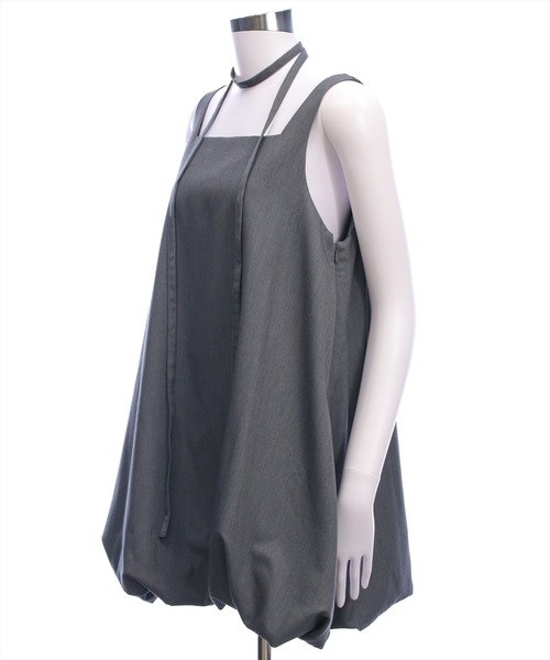 CLEAR BASIC（クリアベーシック）の「マルチウェイバルーンミニワンピース[カジュアル 着回し抜群 大人]（ワンピース・レディース・ブラウン/ブラック/グレー・F）」の21枚目の写真