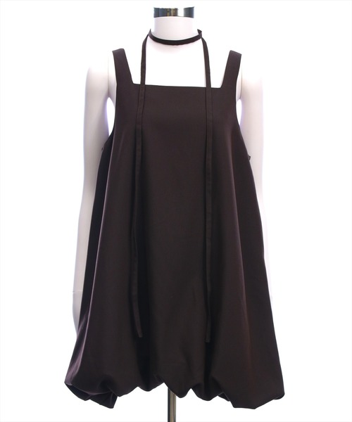 CLEAR BASIC（クリアベーシック）の「マルチウェイバルーンミニワンピース[カジュアル 着回し抜群 大人]（ワンピース・レディース・ブラウン/ブラック/グレー・F）」の14枚目の写真