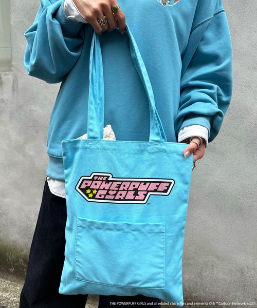 DOUBLE NAME（ダブルネーム）の「パワーパフガールズコラボ クローズアップトートバッグ（トートバッグ・レディース・ブルー/パープル/グリーン/ピンク・FREE）」の14枚目の写真