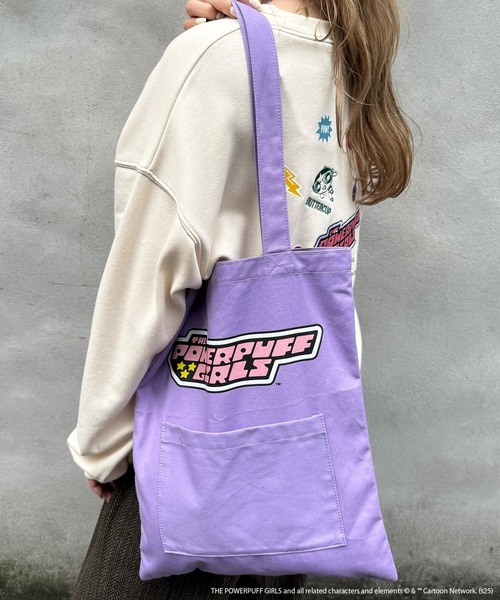 DOUBLE NAME（ダブルネーム）の「パワーパフガールズコラボ クローズアップトートバッグ（トートバッグ・レディース・ブルー/パープル/グリーン/ピンク・FREE）」の15枚目の写真