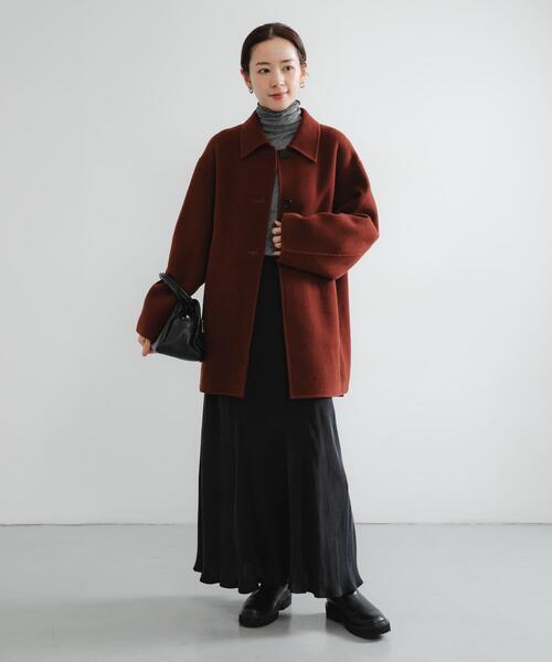 セール】スーパー140ステンカラーリバーミドルコート（ステンカラー