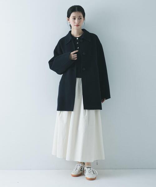 セール】スーパー140ステンカラーリバーミドルコート（ステンカラー