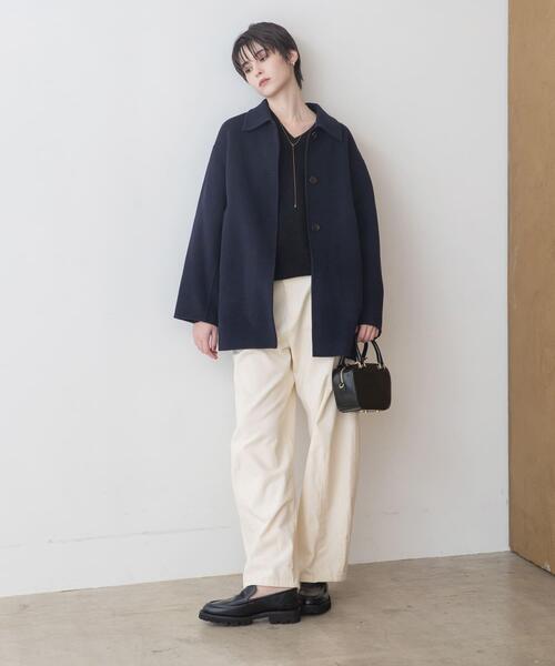 セール】スーパー140ステンカラーリバーミドルコート（ステンカラー