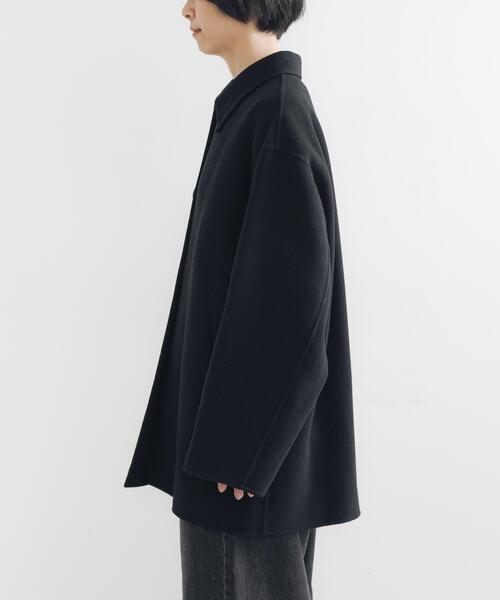 極美品✨️定価10万　アドーア　スーパー140’リバーメルトンコート　黒　38 セール】 スーパー140'リバーメルトンコート （アウター）｜ADORE