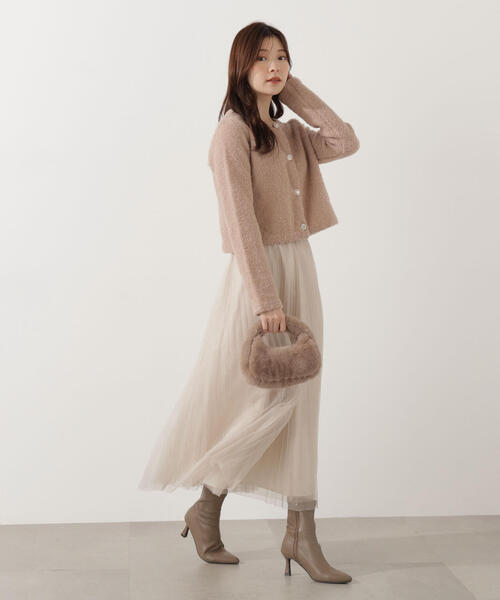 PROPORTION BODY DRESSING(プロポーションボディドレッシング)の「<E>ラメプリーツスカート / 1215227001(スカート・レディース・ダークグレー/オフホワイト・P/S/MEDIUM)」の12枚目の写真