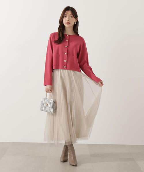 PROPORTION BODY DRESSING(プロポーションボディドレッシング)の「<E>ラメプリーツスカート / 1215227001(スカート・レディース・ダークグレー/オフホワイト・P/S/MEDIUM)」の13枚目の写真