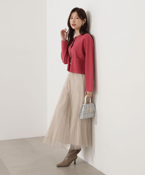 PROPORTION BODY DRESSING(プロポーションボディドレッシング)の「<E>ラメプリーツスカート / 1215227001(スカート・レディース・ダークグレー/オフホワイト・P/S/MEDIUM)」の15枚目の写真