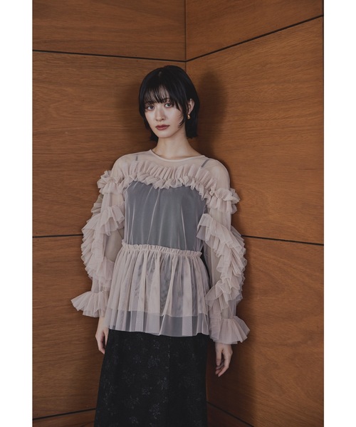 niana(ニアナ)の「チュールフリルブラウスセットドレス 2点セット 花柄 キャミワンピース 結婚式 成人式 二次会 同窓会 入学式 卒業式 パーティードレス オケージョンドレス お呼ばれ(ドレス・レディース・ブラック系その他/ブラック×ブラック・M/L)」の12枚目の写真