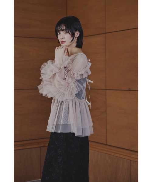 niana(ニアナ)の「チュールフリルブラウスセットドレス 2点セット 花柄 キャミワンピース 結婚式 成人式 二次会 同窓会 入学式 卒業式 パーティードレス オケージョンドレス お呼ばれ(ドレス・レディース・ブラック系その他/ブラック×ブラック・M/L)」の15枚目の写真