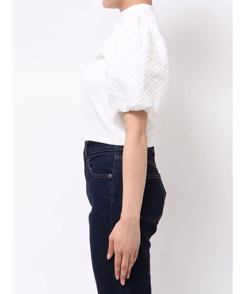 MURUA(ムルーア)の「テレコドッキングジャガードトップス(Tシャツ/カットソー・レディース・ブラック/ホワイト/ブラウン・FREE)」の18枚目の写真