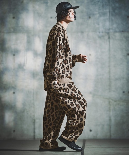 GLIMCLAP（グリムクラップ）の「mn3181-Illusionism Leopard Pattern Knit ニット(192-040-gla-cf)（ニット/セーター・メンズ・ブラック/ベージュ/アイボリー/グレー系その他・S/M/L）」の22枚目の写真