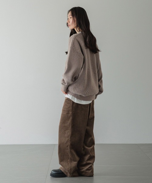 LOWRYS FARM（ローリーズファーム）の「【LFM(U)】シャギーロゴニットプルオーバー　606796（ニット/セーター・メンズ・ブラック/グレー/ブラウン・FREE）」の7枚目の写真