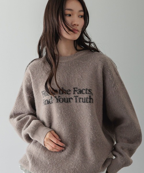 LOWRYS FARM（ローリーズファーム）の「【LFM(U)】シャギーロゴニットプルオーバー　606796（ニット/セーター・メンズ・ブラック/グレー/ブラウン・FREE）」の11枚目の写真