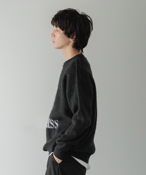 LOWRYS FARM（ローリーズファーム）の「【LFM(U)】シャギーロゴニットプルオーバー　606796（ニット/セーター・メンズ・ブラック/グレー/ブラウン・FREE）」の16枚目の写真