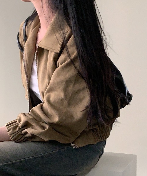 セール】フェイクスエード ジップアップ ブルゾン（ブルゾン）｜SHEPP