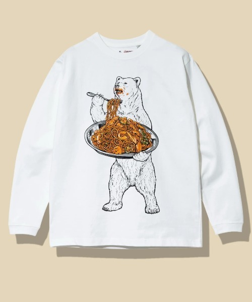 go slow caravan(ゴースローキャラバン)の「超ヘビーUSA/C ナポリタンクマ ロングスリーブ TEE(Tシャツ/カットソー・メンズ・ブラック/ホワイト・X-LARGE/LARGE/MEDIUM/SMALL)」の2枚目の写真