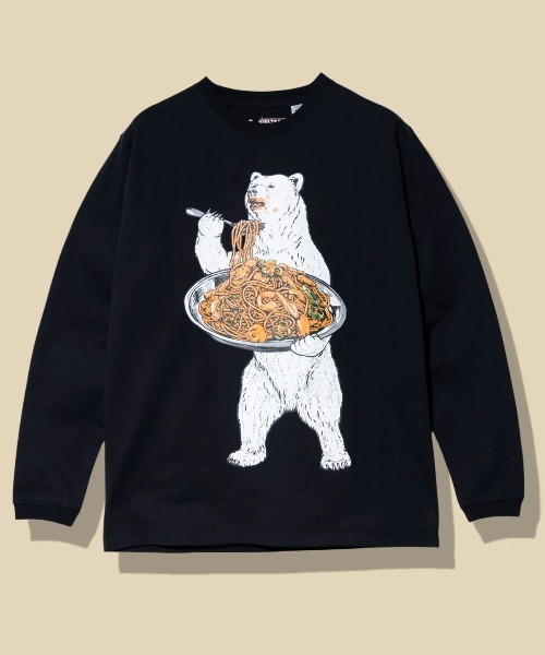 go slow caravan(ゴースローキャラバン)の「超ヘビーUSA/C ナポリタンクマ ロングスリーブ TEE(Tシャツ/カットソー・メンズ・ブラック/ホワイト・X-LARGE/LARGE/MEDIUM/SMALL)」の1枚目の写真