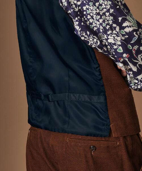 40ｃｔ＆525（フォーティーカラッツアンドゴーニーゴ）の「【Sサイズ～】ドビーキャラメルコールべスト（スーツベスト・メンズ・ダークブラウン/カーキ系6・04/03/02/01）」の17枚目の写真