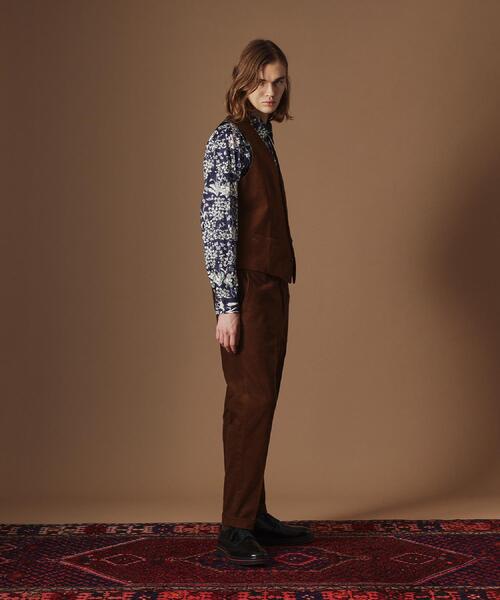 40ｃｔ＆525（フォーティーカラッツアンドゴーニーゴ）の「【Sサイズ～】ドビーキャラメルコールべスト（スーツベスト・メンズ・ダークブラウン/カーキ系6・04/03/02/01）」の11枚目の写真