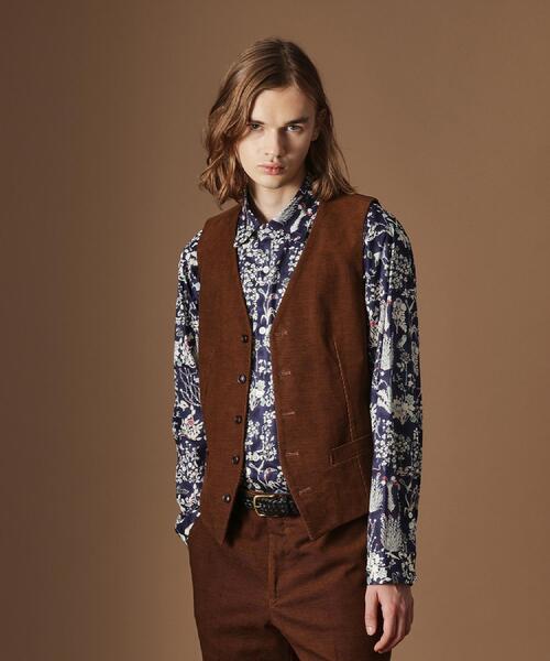 40ｃｔ＆525（フォーティーカラッツアンドゴーニーゴ）の「【Sサイズ～】ドビーキャラメルコールべスト（スーツベスト・メンズ・ダークブラウン/カーキ系6・04/03/02/01）」の9枚目の写真