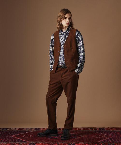 40ｃｔ＆525（フォーティーカラッツアンドゴーニーゴ）の「【Sサイズ～】ドビーキャラメルコールべスト（スーツベスト・メンズ・ダークブラウン/カーキ系6・04/03/02/01）」の3枚目の写真