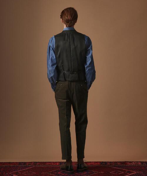 40ｃｔ＆525（フォーティーカラッツアンドゴーニーゴ）の「【Sサイズ～】ドビーキャラメルコールべスト（スーツベスト・メンズ・ダークブラウン/カーキ系6・04/03/02/01）」の22枚目の写真